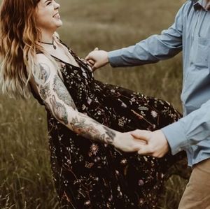 Torrid embroidered formal dress (read description)